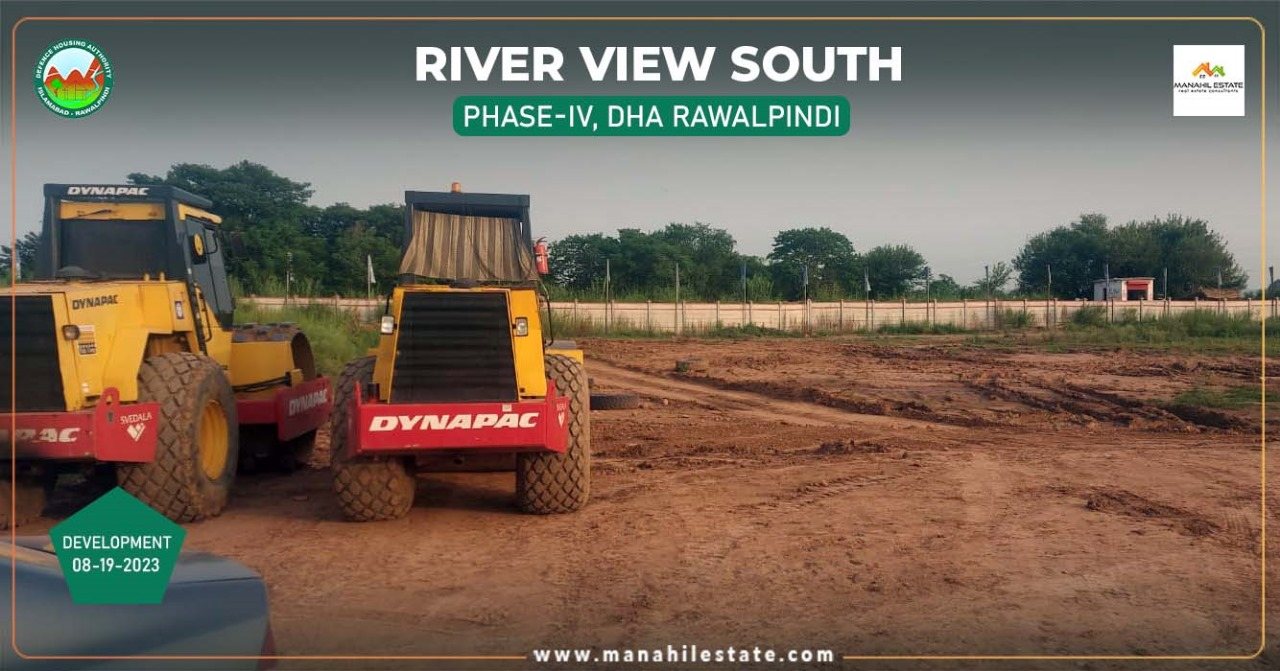 Compaction rollers on cleared River View South ground, 19 August 2023